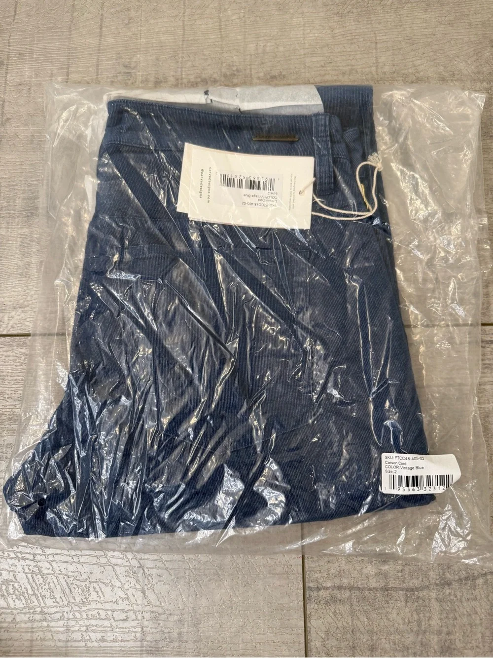 Women’s Title Nine Carve Design Carson Cord Dogtown Pants Size 2 Vintage Blue